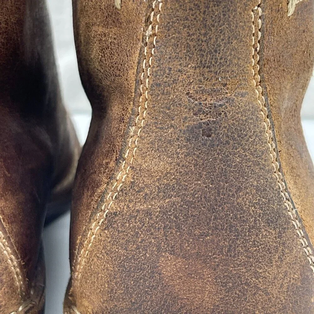 Trask Brown Oiled Leather Chukka Desert Ankle Boots Vibram Crepe Sole